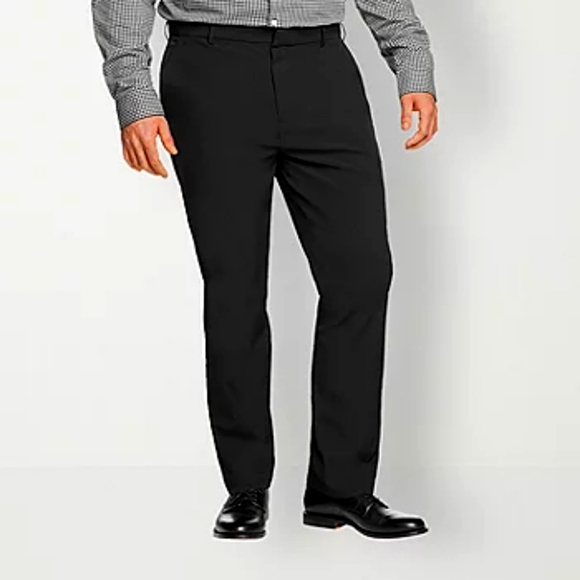 Van Heusen stretch  Mens Big & Tall Regular Fit premium non iron Flat Front Pant - Picture 1 of 10